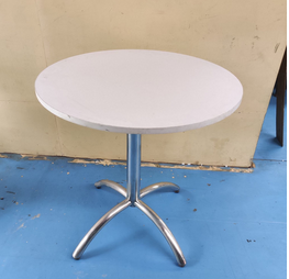 Wooden Single Pole Round Table